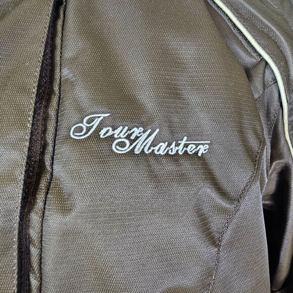 Tourmaster Trinity Series 2 Womens Motorcycle Jacket M Brown Zipout Liner Biker - Picture 12 of 16